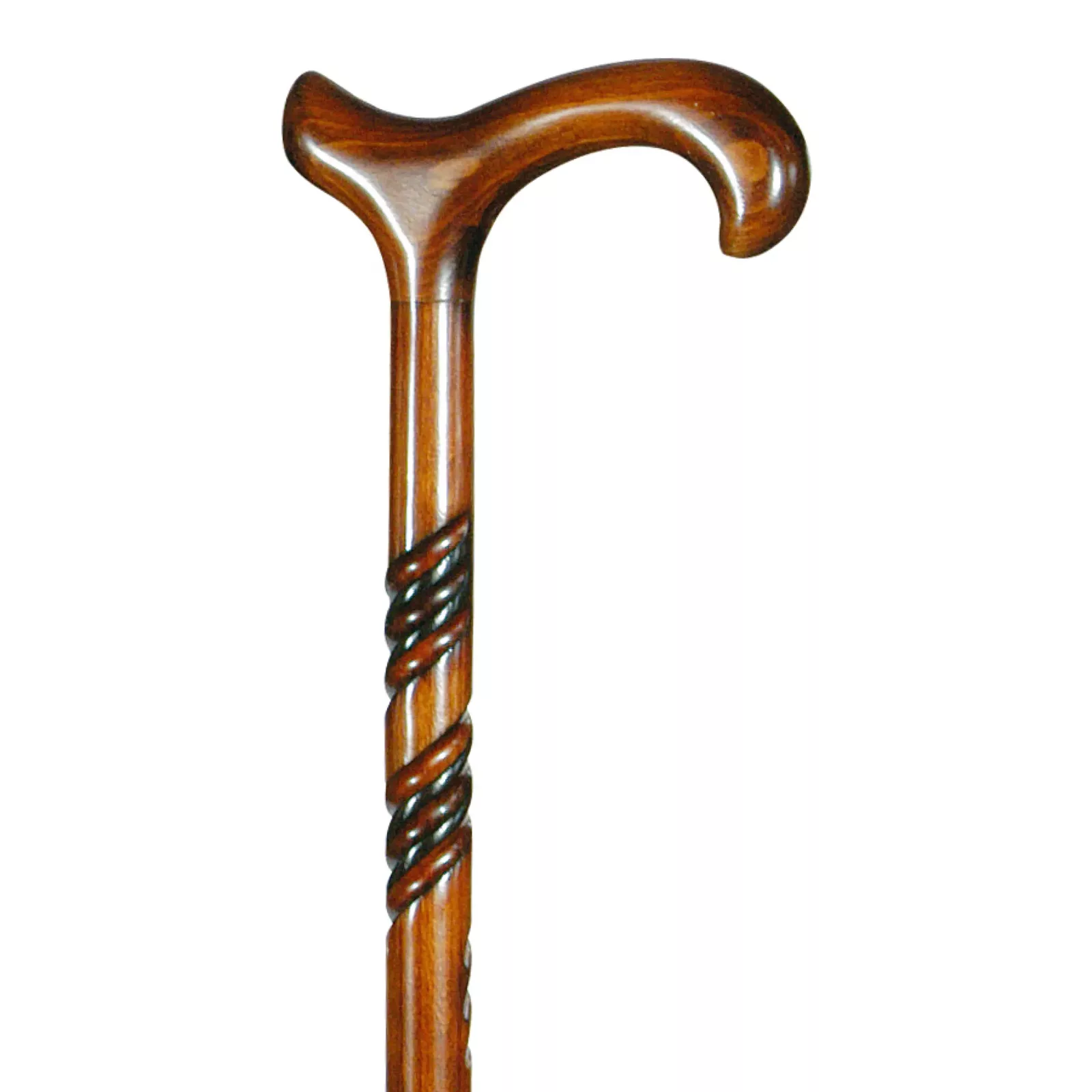 Bastone da passeggio in legno di faggio a spirale