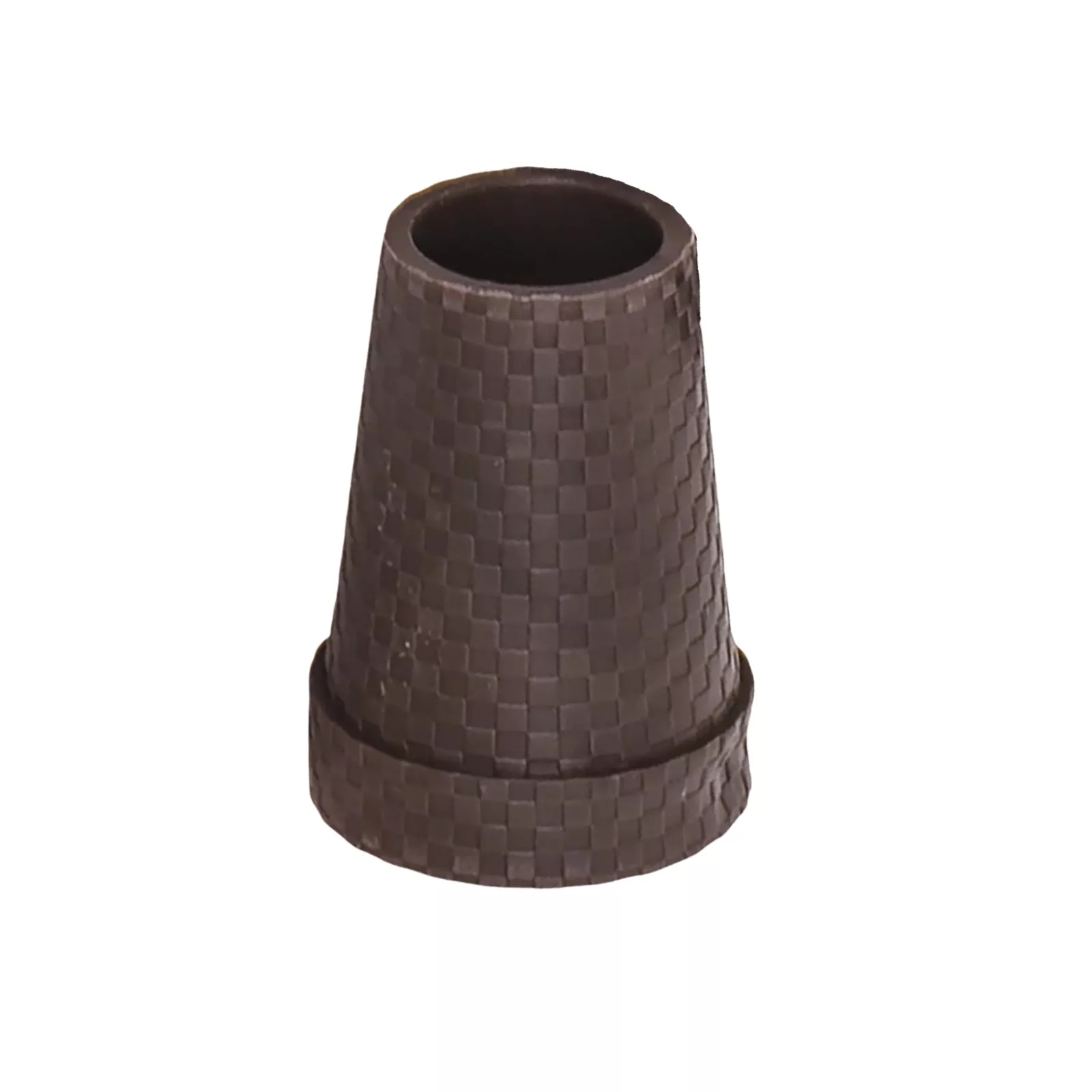 Puntale per bastone da passeggio marrone con inserto in acciaio da 18 mm