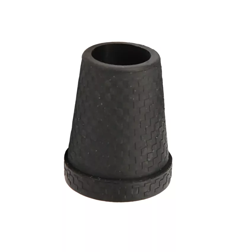 Puntale per bastone da passeggio nero con inserto in acciaio da 14 mm
