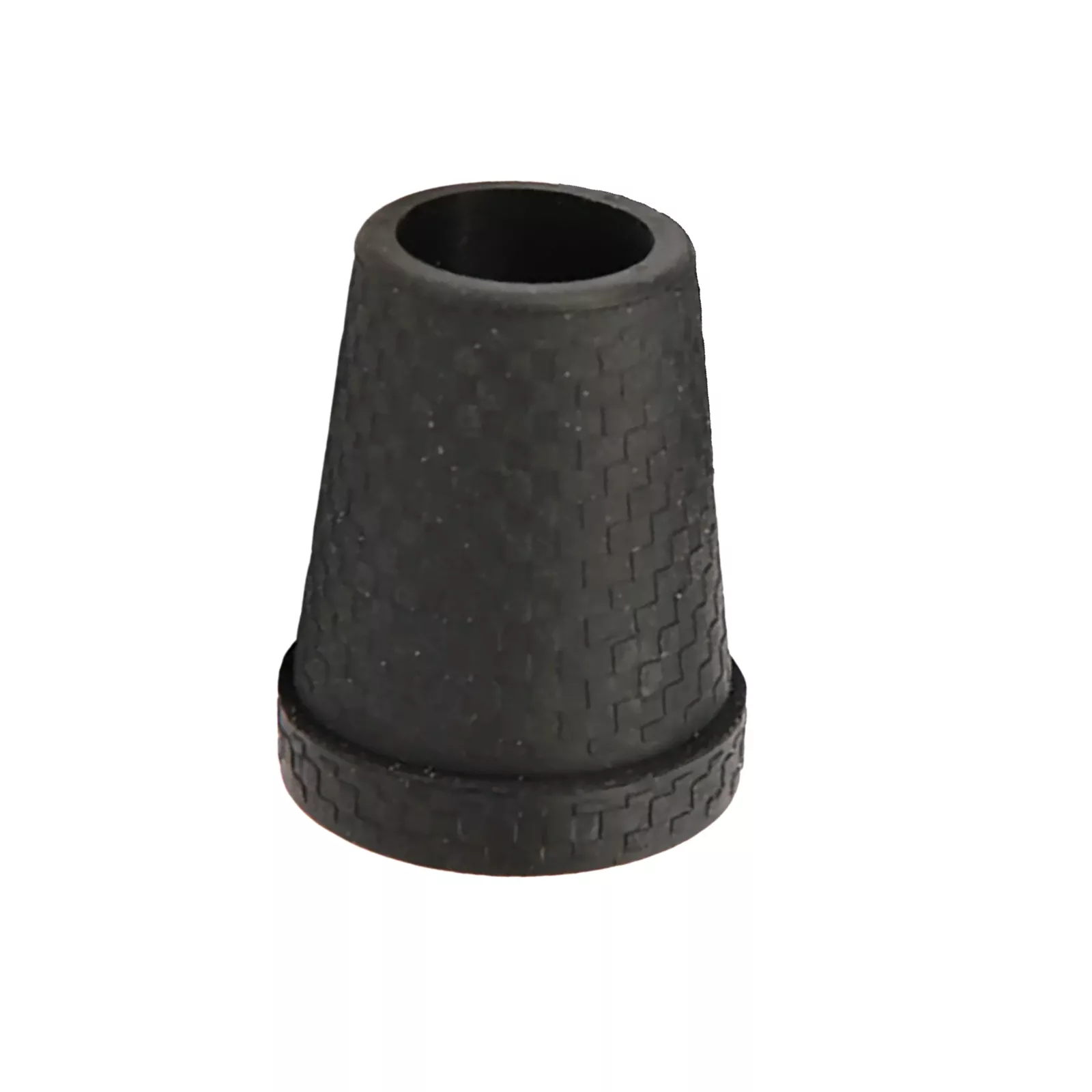 Puntale per bastone da passeggio nero con inserto in acciaio da 14 mm