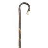 Classic Canes Bastone da pastore - Legno di castagno - Bruciato - Doppia spirale - 135 cm
