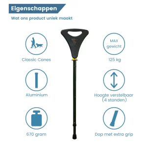Caratteristiche del bastone da passeggio con sedile Walker verde