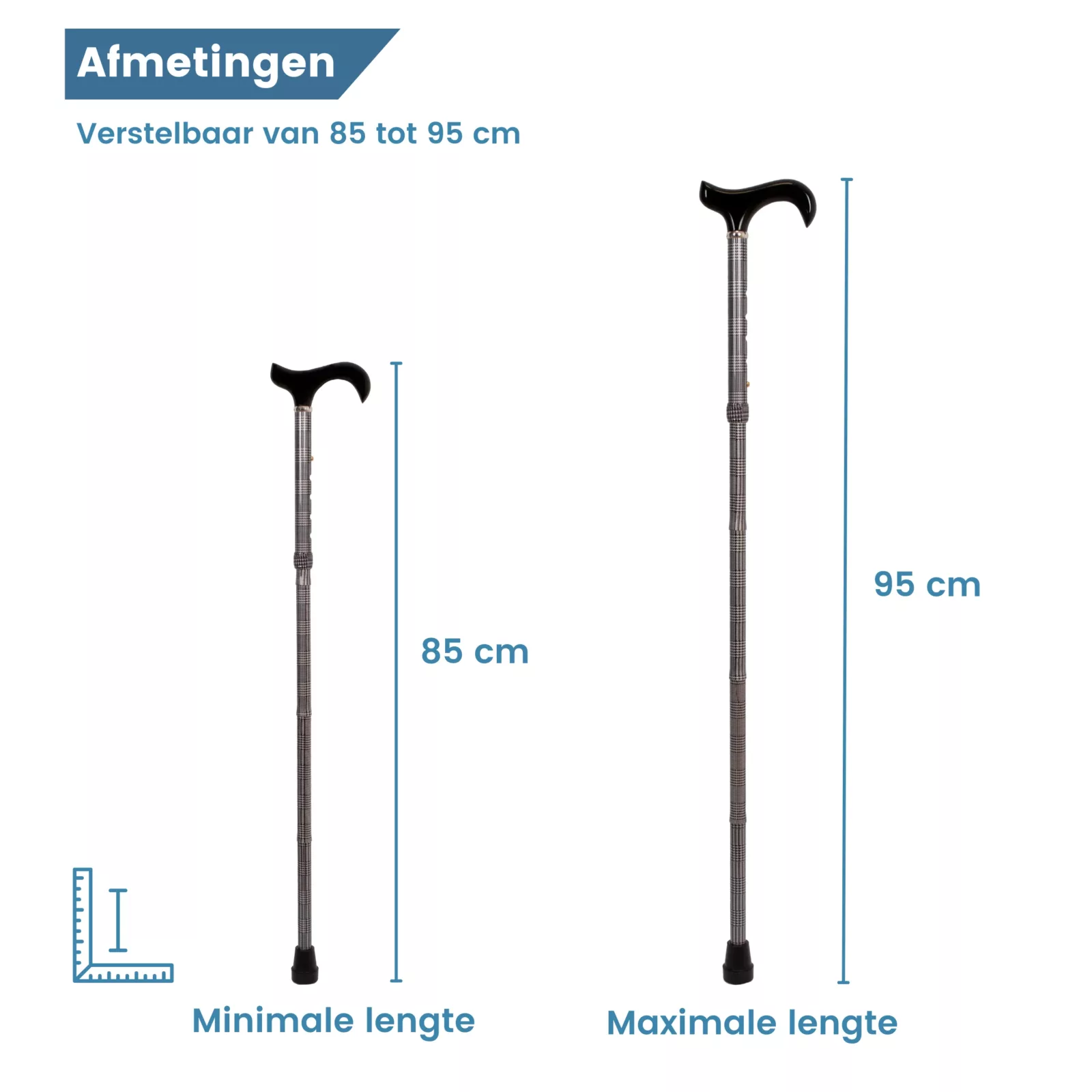 Dimensioni del bastone da passeggio pieghevole
