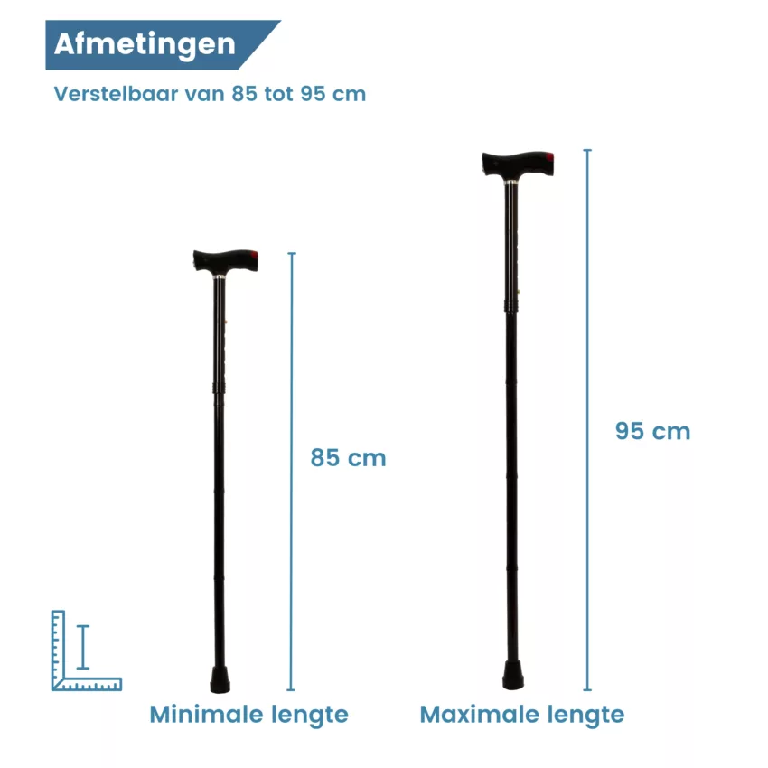 Dimensioni del bastone da passeggio pieghevole