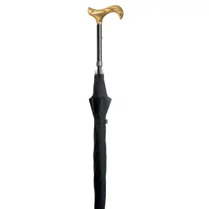 Bastone da passeggio con ombrello regolabile, colore nero