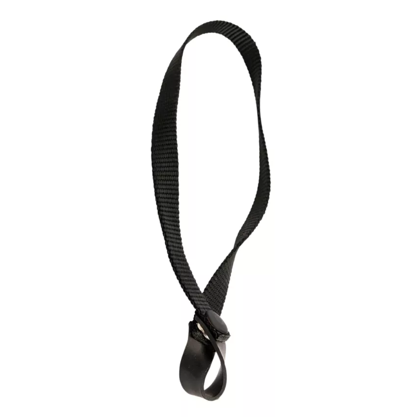 Laccetto da polso per bastone da passeggio con chiusura a scatto, nero