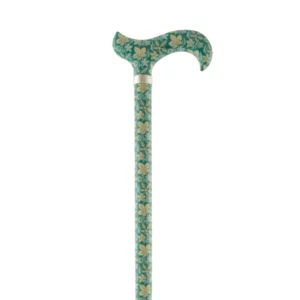 Bastone da passeggio telescopico turchese con fiori