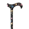Classic Canes Bastone da passeggio regolabile - Nero - Fiori - Tea Party