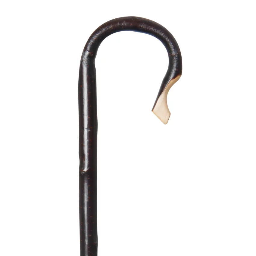 Bastone da pastore in legno di castagno con corteccia, lunghezza 135 cm