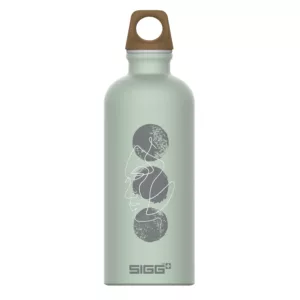 Bottiglia d'acqua Traveller MyPlanet Repeat verde, parte anteriore