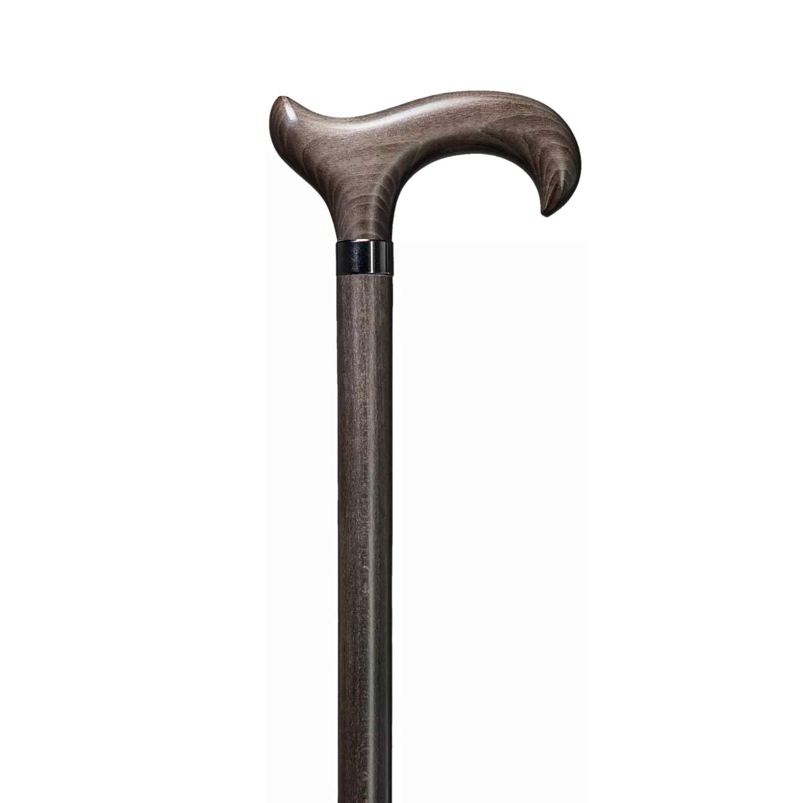 Bastone da passeggio XL in legno di faggio, grigio platino