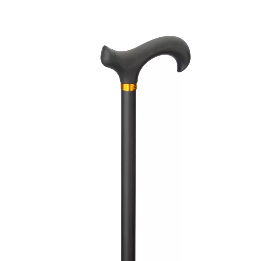Bastone da passeggio XL regolabile in alluminio nero